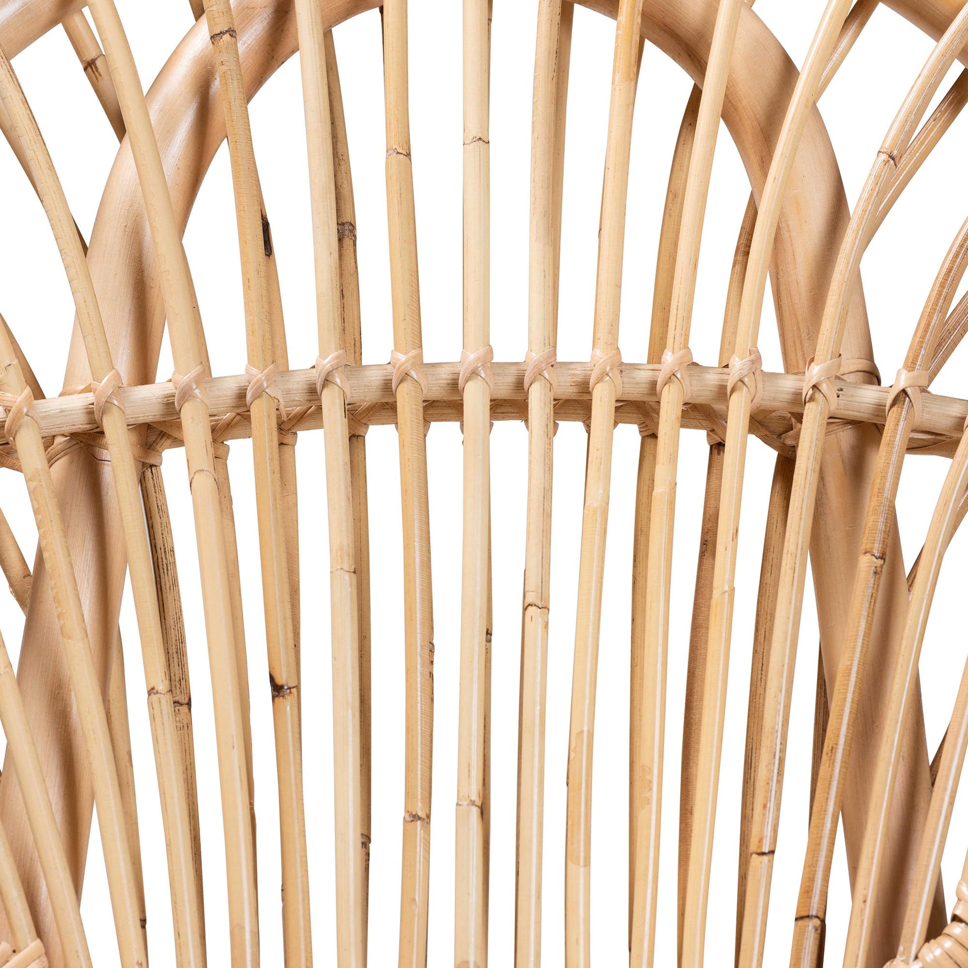 Baxton Studio bali & pari Iris Modern Bohemian Natural Brown Rattan Dining Chair | Dining Chairs | Modishstore - 8