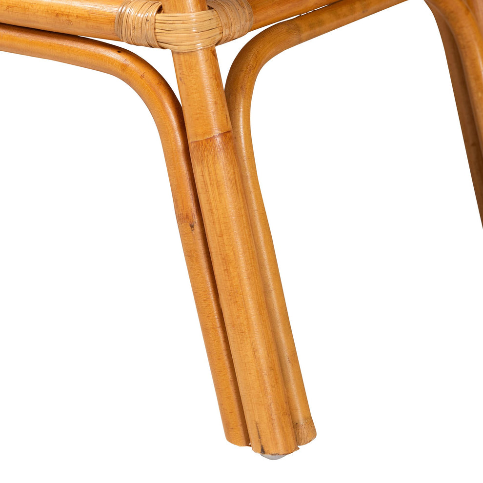 Baxton Studio bali & pari Nayana Modern Bohemian Natural Rattan 2-Tier Console Table | Console Tables | Modishstore - 7
