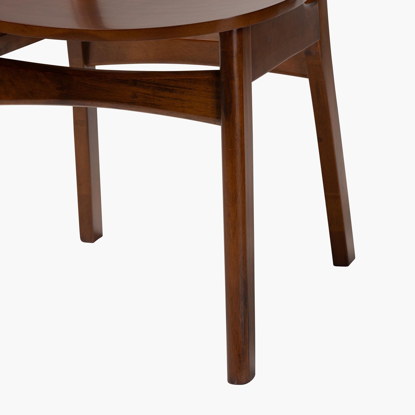 Baxton Studio Hesper Mid-Century Modern Walnut Brown Finished Wood and Rattan 2-Piece Dining Chair Set | Dining Chairs | Modishstore - 6