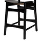 Baxton Studio Tafari Mid-Century Modern Dark Brown Finished Wood and Rattan Pub Set | Bar Stools & Table | Modishstore - 9
