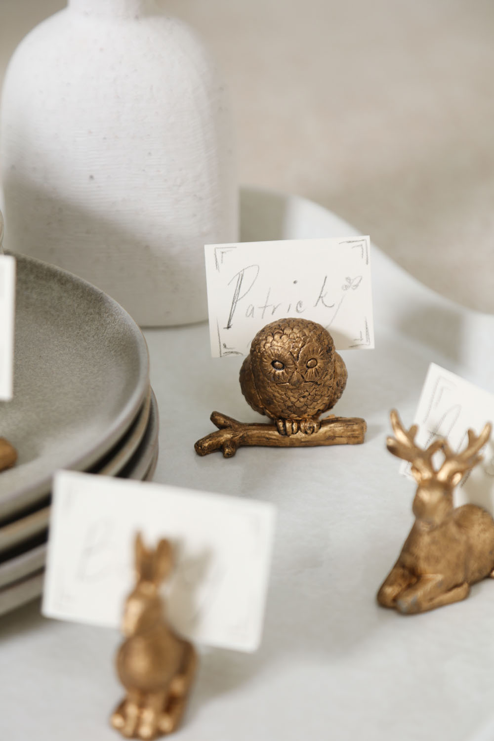 Enchanted Critter Name Card Holder Set of 8 By Accent Decor | Stands | Modishstore - 13