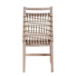 Baxton Studio bali & pari Ulric Modern Bohemian White Washed Mahogany Wood Dining Chair | Dining Chairs | Modishstore - 5