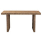 Baxton Studio bali & pari Daijiro Modern Bohemian Natural Brown Seagrass and Wood Dining Table | Dining Tables | Modishstore - 3