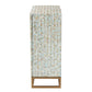 Baxton Studio Quintus Modern Bohemian Multicolor Mother of Pearl and Gold Metal Storage Cabinet | Cabinets | Modishstore - 5