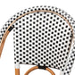 Baxton Studio Quincy Modern French Black and White Weaving and Natural Brown Rattan 2-Piece Bistro Chair Set | Dining Chairs | Modishstore - 7