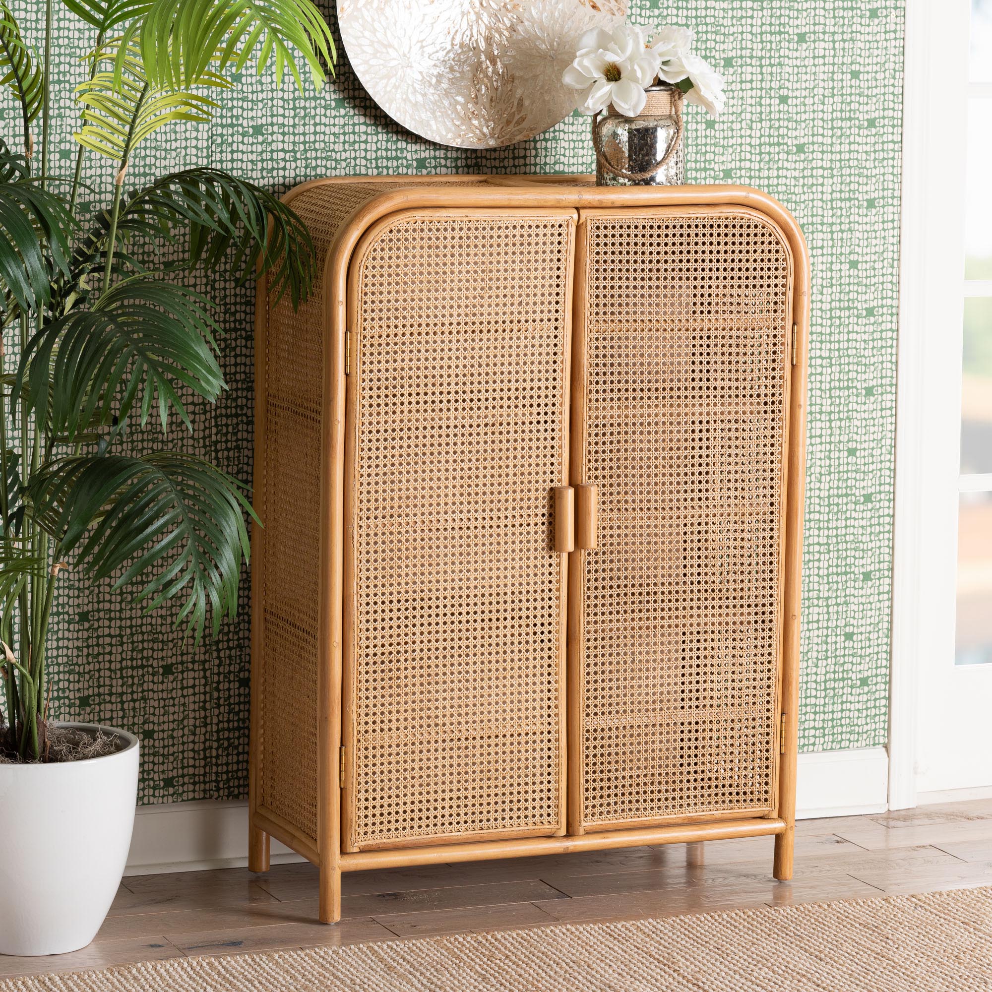 Baxton Studio bali & pari Curacao Modern Bohemian Light Honey