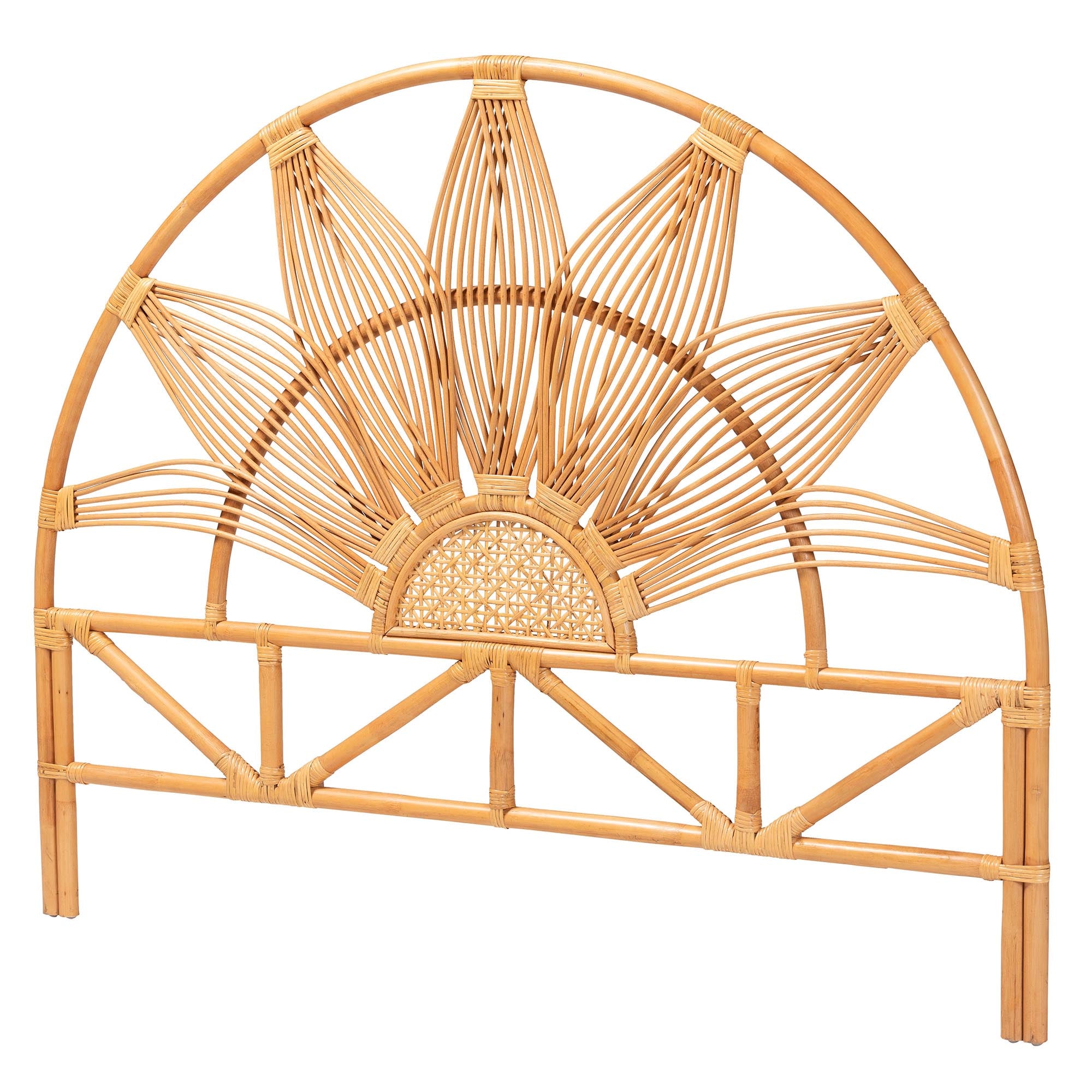 Baxton Studio Jasmine Rattan Headboard - Thumbnail 2