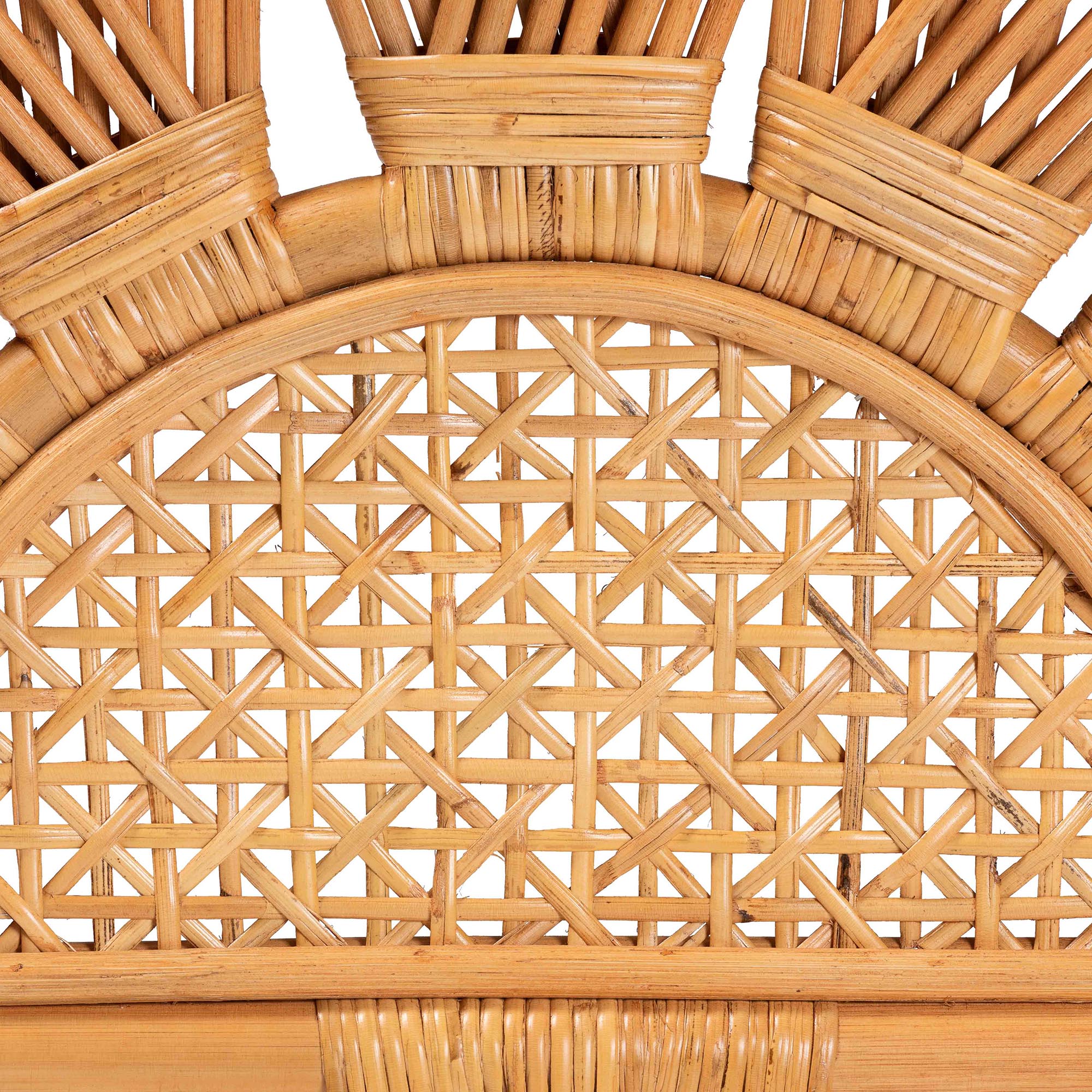 Baxton Studio Jasmine Rattan Headboard - Thumbnail 4