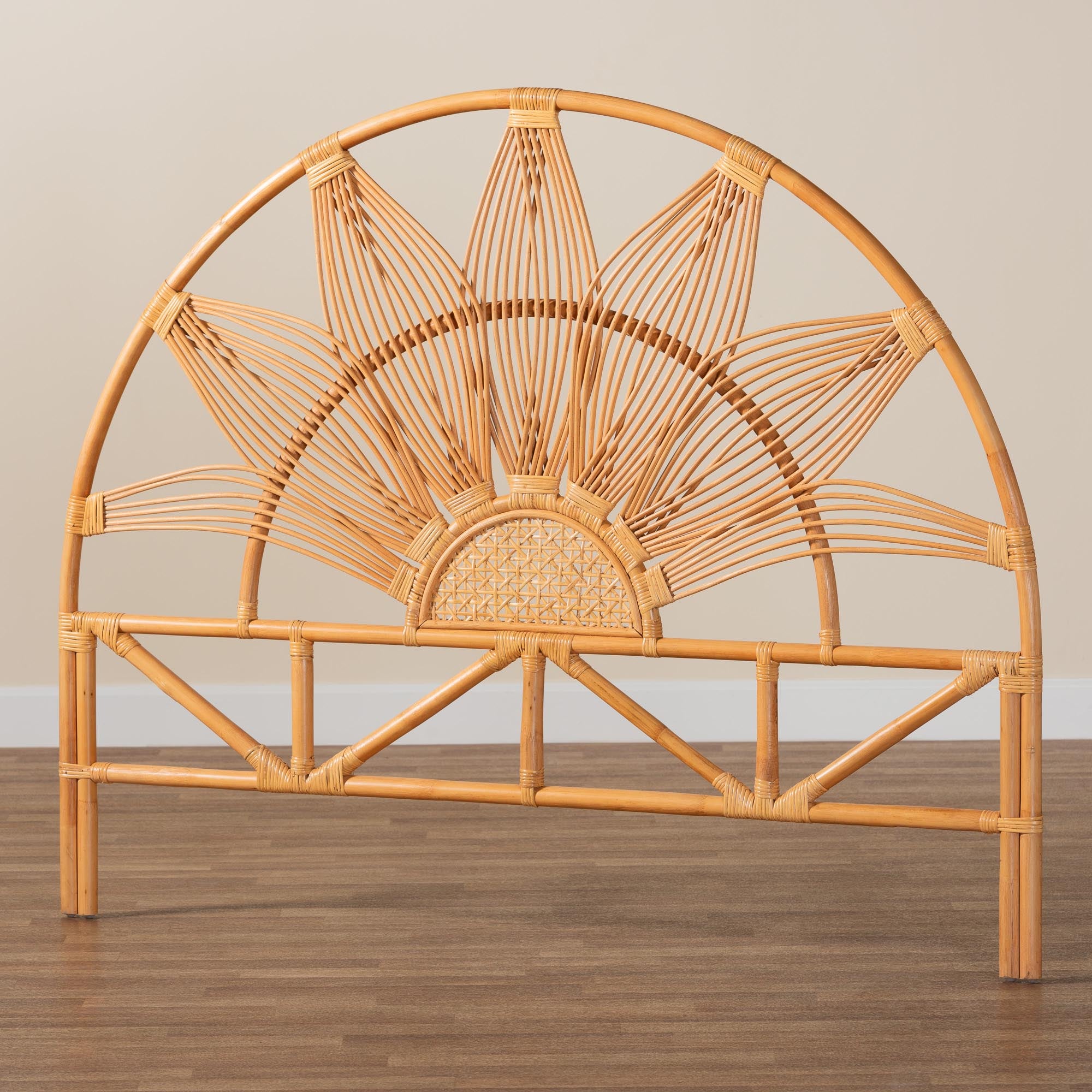Baxton Studio Jasmine Rattan Headboard - Thumbnail 3