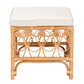 Baxton Studio bali & pari Ibiza Modern bohemian Natural Brown Rattan Footstool | Ottomans | Modishstore - 4