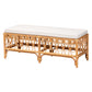 Baxton Studio bali & pari Ibiza Modern bohemian Natural Brown Rattan Bench | Benches | Modishstore - 2