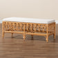 Baxton Studio bali & pari Ibiza Modern bohemian Natural Brown Rattan Bench | Benches | Modishstore - 7