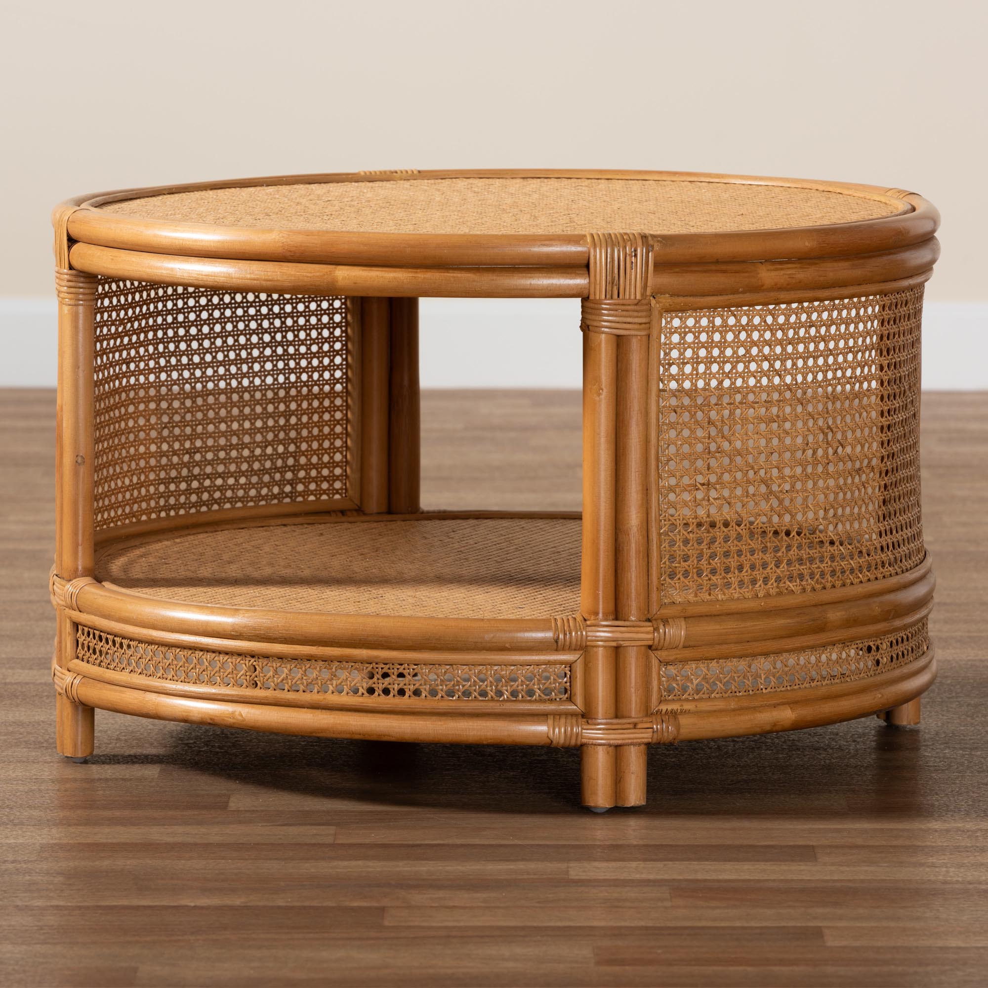 Baxton Studio Louis Rattan Coffee Table