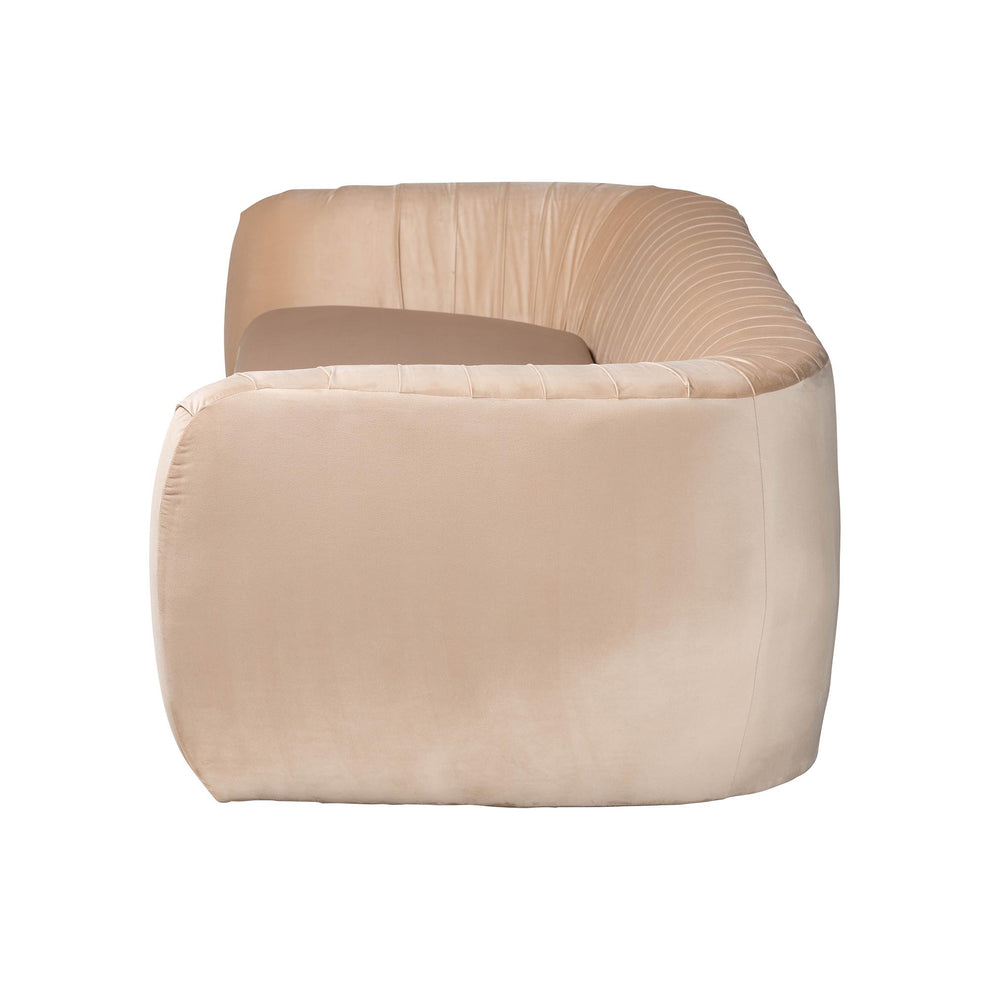 Baxton Studio Adanna Glam and Luxe Champagne Beige Velvet Fabric Sofa | Sofas | Modishstore - 6