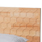 Baxton Studio Hosea Japandi Carved Honeycomb Natural King Size 5-Piece Bedroom Set | Bedroom Sets | Modishstore - 3