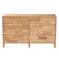 Baxton Studio Hosea Japandi Carved Honeycomb Natural 6-Drawer Dresser | Dressers | Modishstore - 6