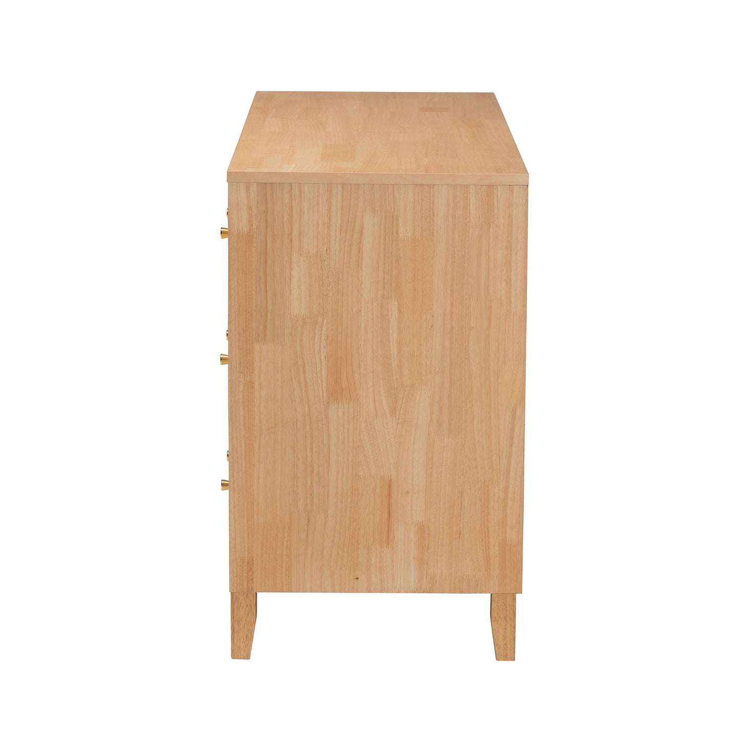 Baxton Studio Hosea Japandi Carved Honeycomb Natural 6-Drawer Dresser | Dressers | Modishstore - 7