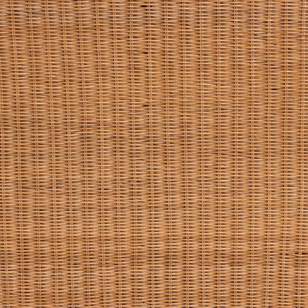 Baxton Studio bali & pari Palm Bohemian Honey Scallop Rattan Console Table | Console Tables | Modishstore - 7