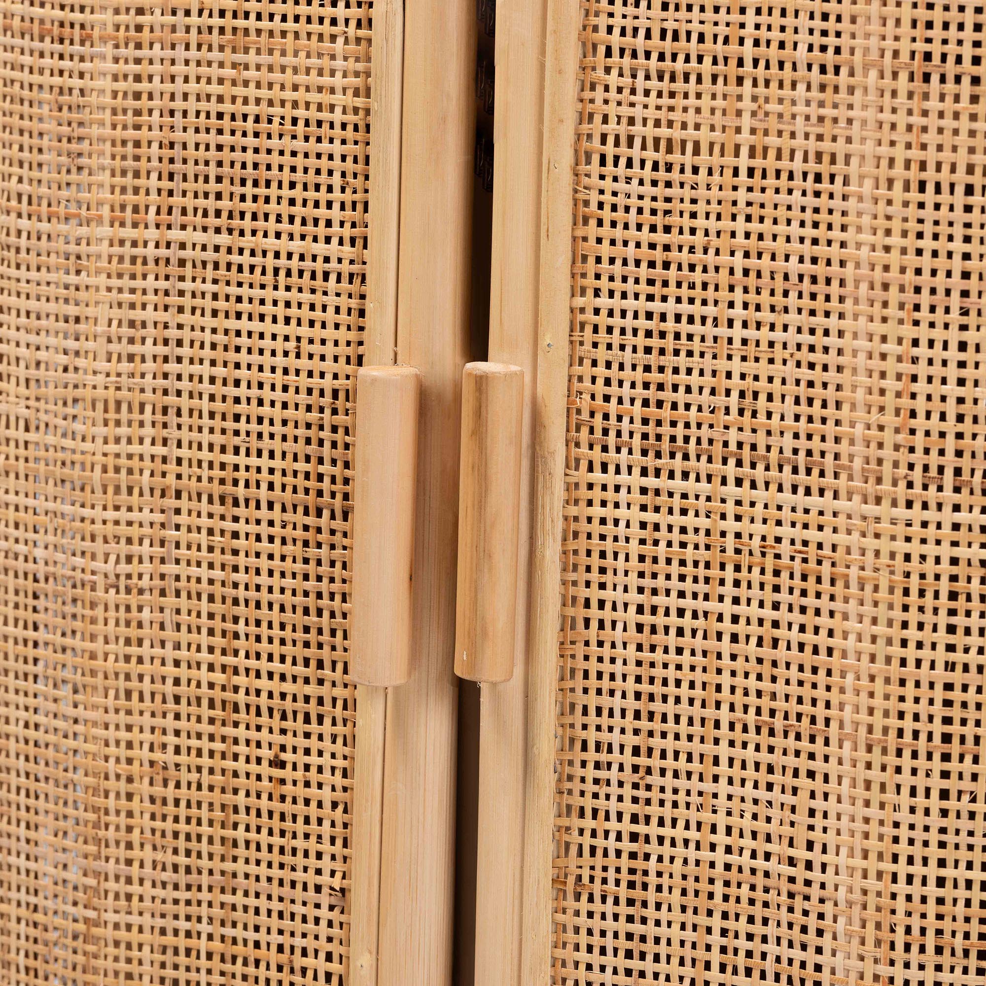 Baxton Studio bali & pari Yanka Bohemian Natural Rattan Storage