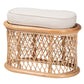Baxton Studio bali & pari Ladonna Bohemian Natural Rattan Ottoman Footstool | Ottomans | Modishstore - 4