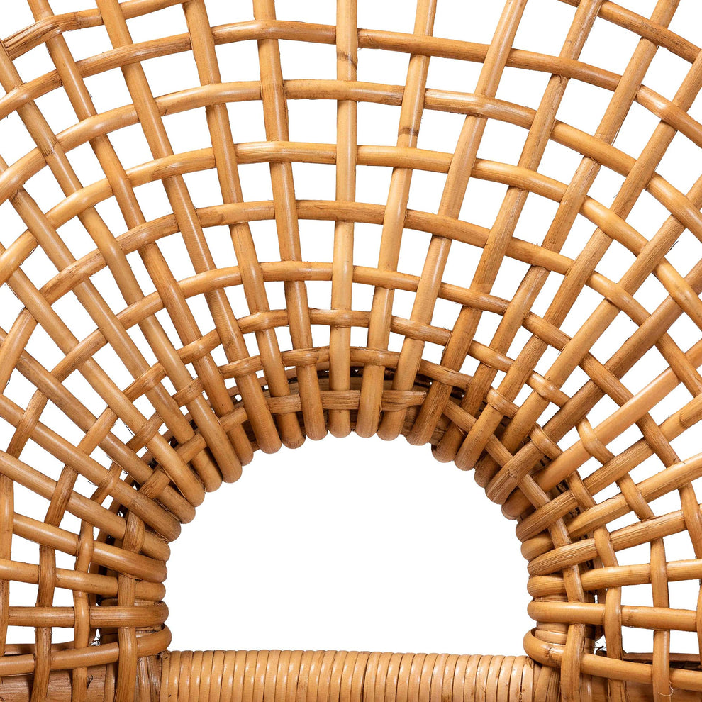 Baxton Studio bali & pari Mamba Bohemian Natural Rattan Arm Chair | Armchairs | Modishstore - 10