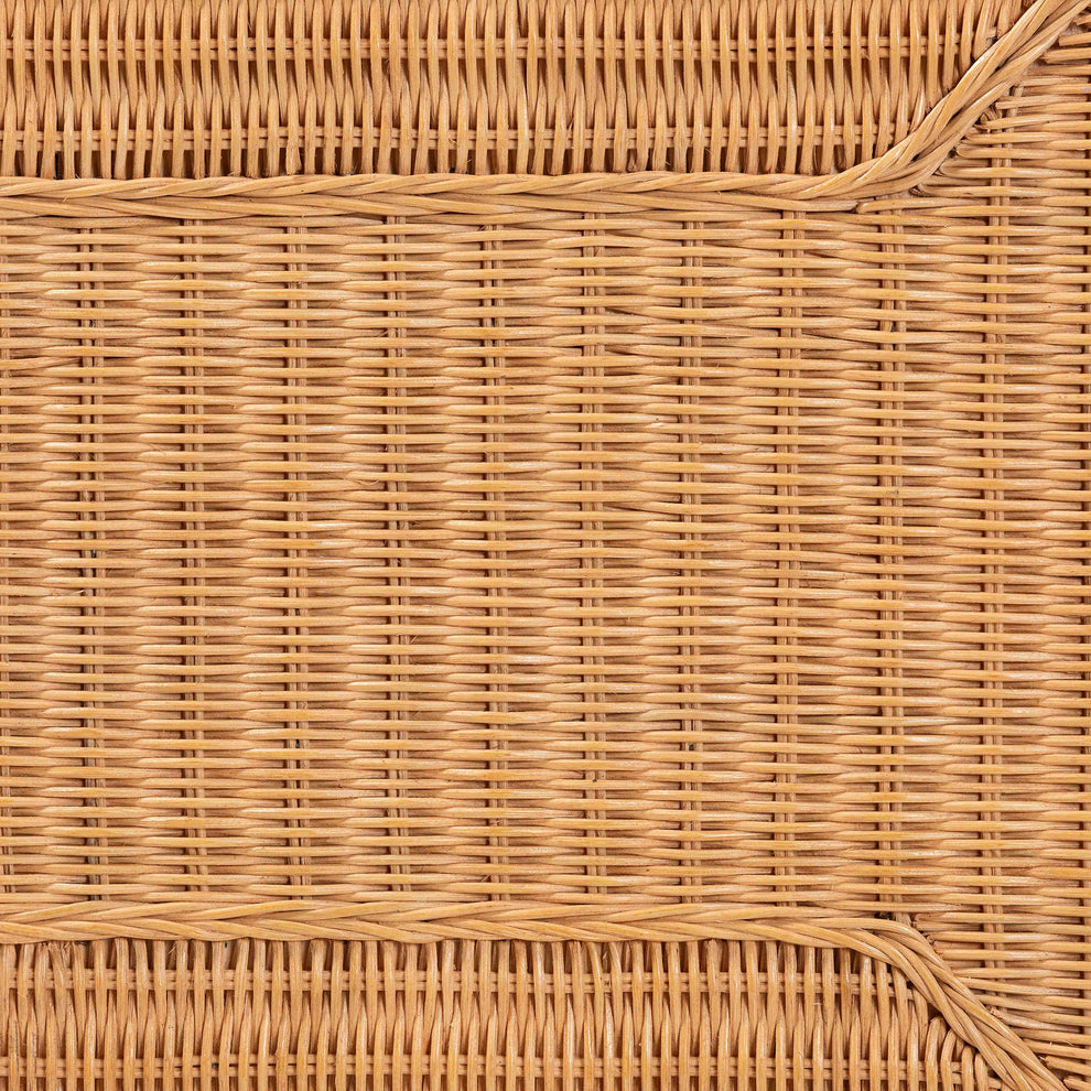Baxton Studio bali & pari Minahasa Bohemian Light Honey Braided Rattan Coffee Table | Coffee Tables | Modishstore - 7