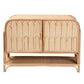 Baxton Studio bali & pari Gitano Bohemian Natural Rattan 2-Door Storage Cabinet | Cabinets | Modishstore - 6