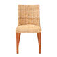 Baxton Studio bali & pari Rowen Bohemian Light Honey Kubu Rattan and Mahogany Wood Dining Chair | Dining Chairs | Modishstore - 3