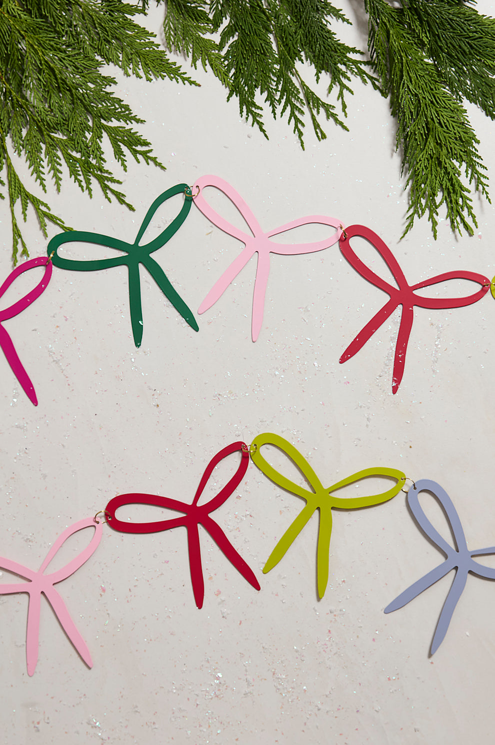 Brightly Bow Garland Set of 2 By Accent Decor | Garland & Wreath | Modishstore - 4
