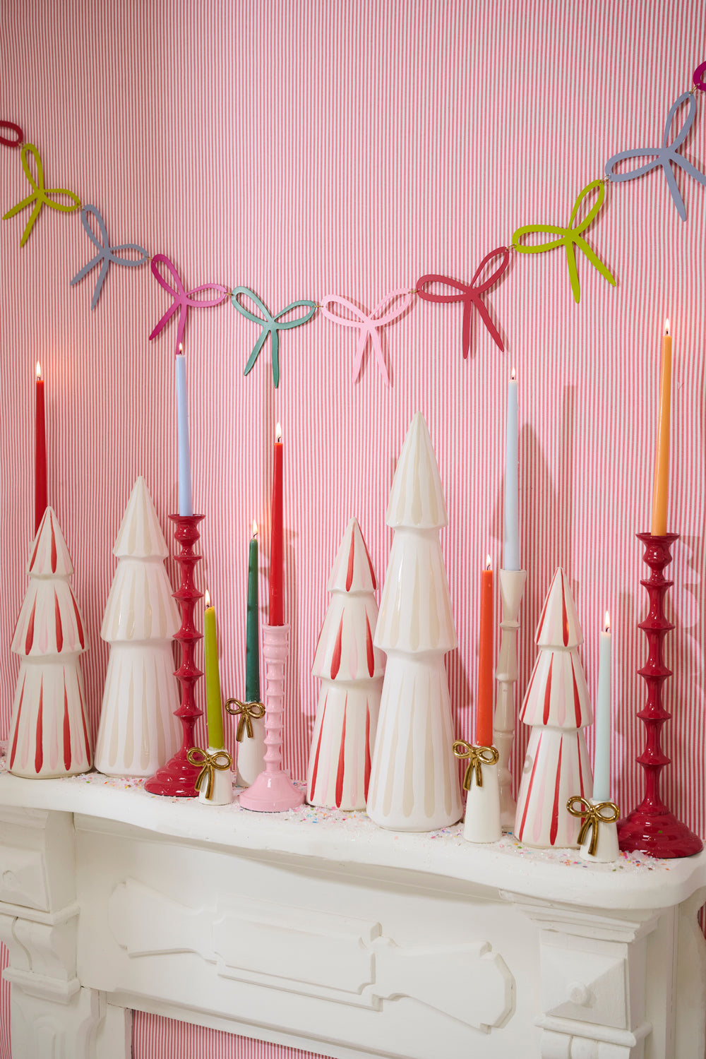 Brightly Bow Garland Set of 2 By Accent Decor | Garland & Wreath | Modishstore - 5