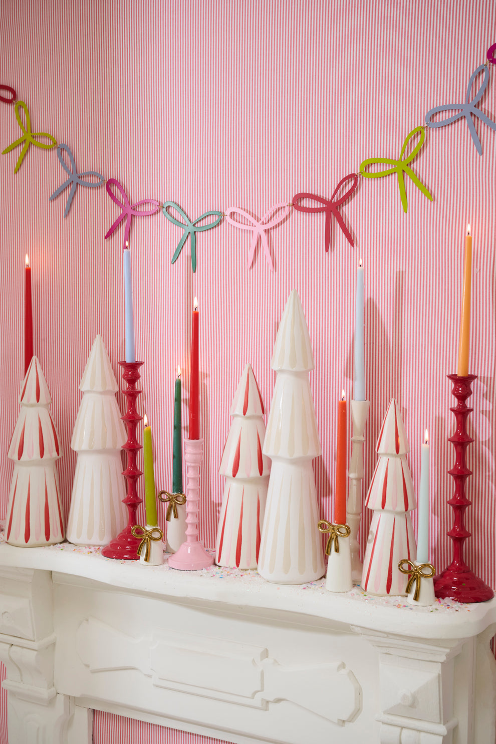 Brightly Bow Garland Set of 2 By Accent Decor | Garland & Wreath | Modishstore - 5