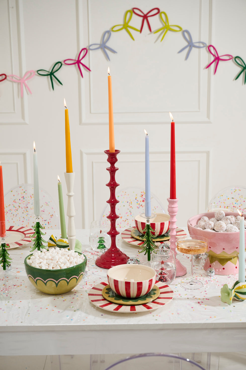 Brightly Bow Garland Set of 2 By Accent Decor | Garland & Wreath | Modishstore - 6