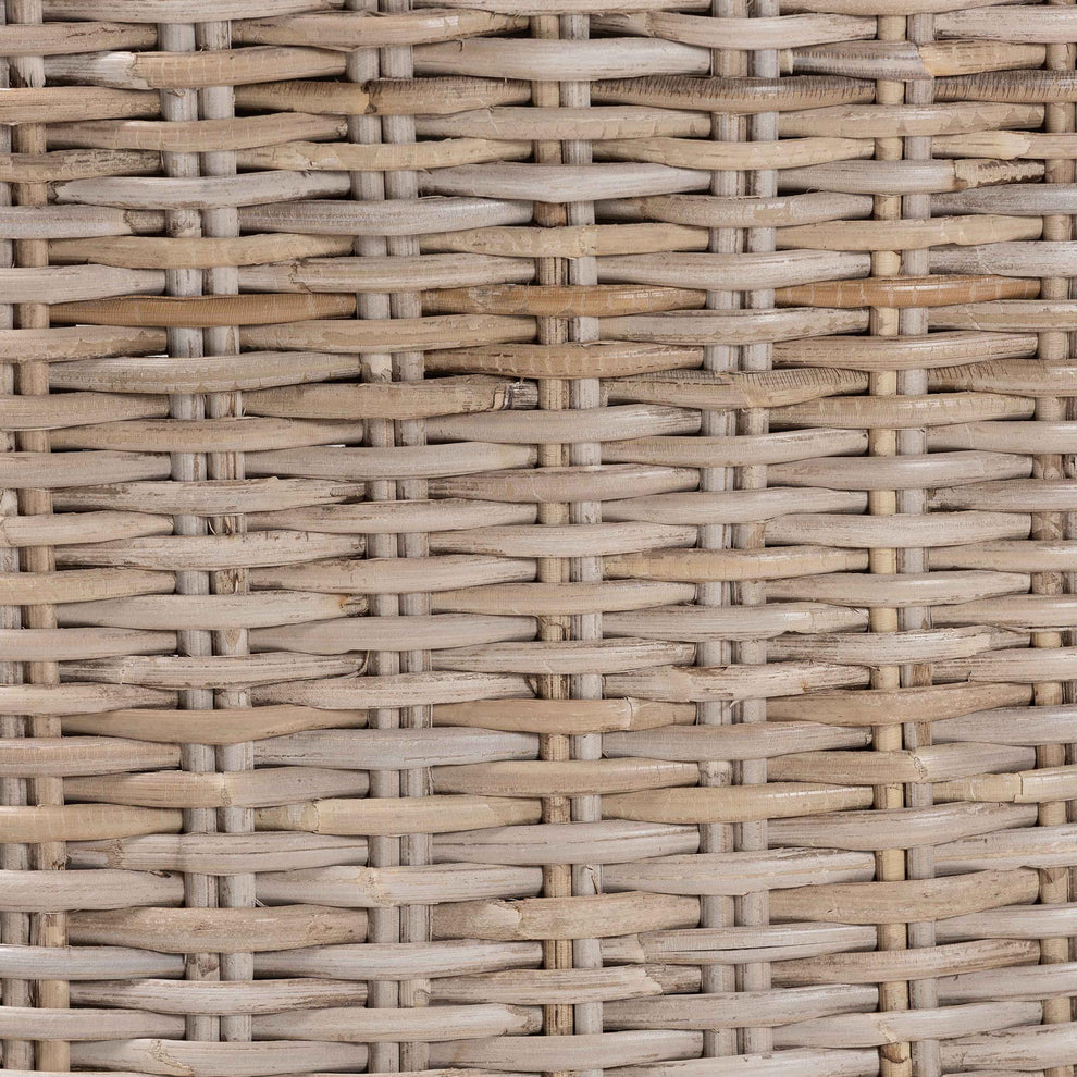 Baxton Studio bali & pari Lara Bohemian Grey Kubu Rattan and Mahogany Wood Dining Chair | Dining Chairs | Modishstore - 10