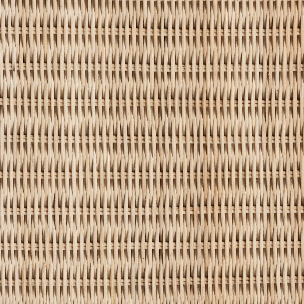 Baxton Studio bali & pari Lanica Japandi Sun Bleached Rattan 3-Drawer Nightstand | Nightstands | Modishstore - 2