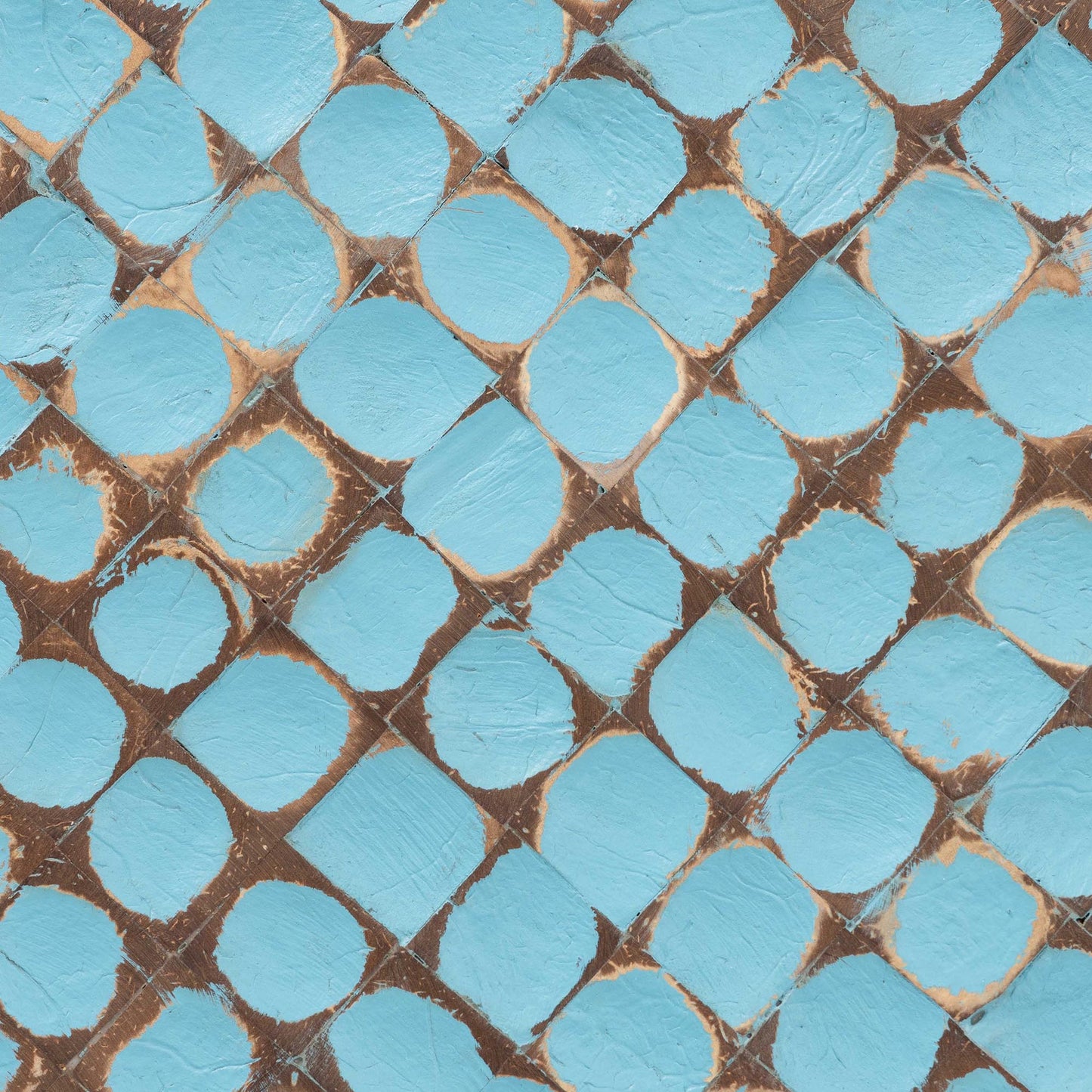 Baxton Studio bali & pari Juliette Bohemian Sky Blue Coconut Shell and Acacia Wood End Table | End Tables | Modishstore - 4