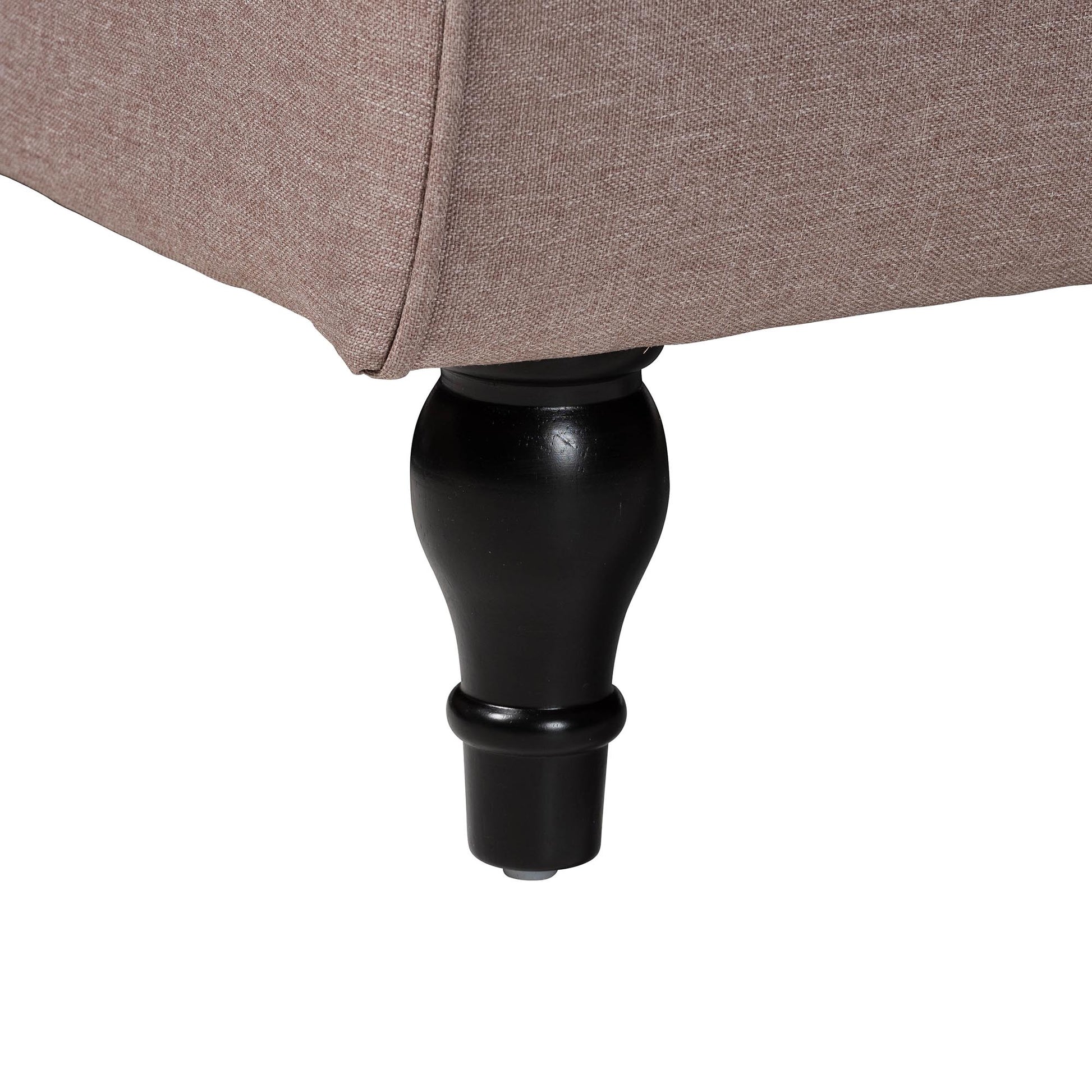 Baxton Studio Chesterfield Retro-Modern Clay Fabric Upholstered Convertible Sleeper Sofa | Sectional | Modishstore - 5