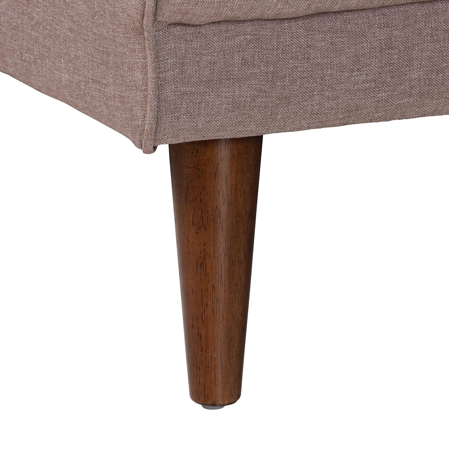 Baxton Studio Claire Contemporary Clay Fabric Upholstered Convertible Sleeper Sofa | Sectional | Modishstore - 5