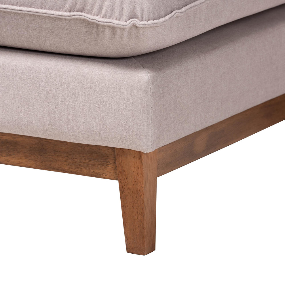Baxton Studio Olson Modern Beige Fabric Left Facing Sectional Sofa | Sectional | Modishstore - 5