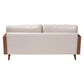 Baxton Studio Harleson Mid-Century Modern Beige Fabric and Walnut Brown Wood Sofa | Sofas | Modishstore - 8