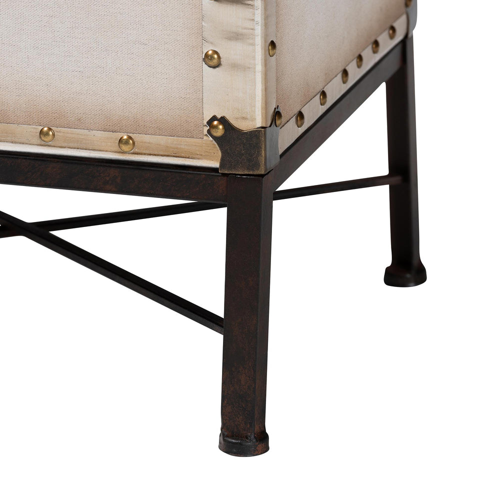 Baxton Studio Laura Vintage White Canvas Lift-Top Trunk End Table | Cabinets | Modishstore - 11