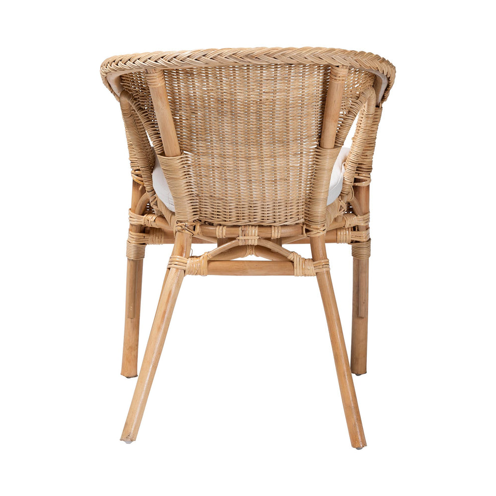 Baxton Studio bali & pari Abbey Modern Bohemian Natural Rattan Dining Chair | Dining Chairs | Modishstore - 7