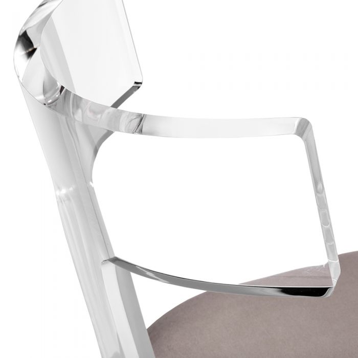 Tristan Acrylic Klismos Chair By Interlude Home | Dining Chairs | Modishstore - 4
