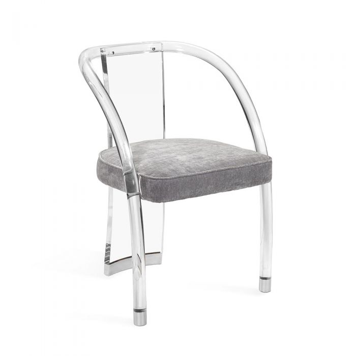 Willa Dining Chair - Ocean Grey/ Silver By Interlude Home | Dining Chairs | Modishstore - 2