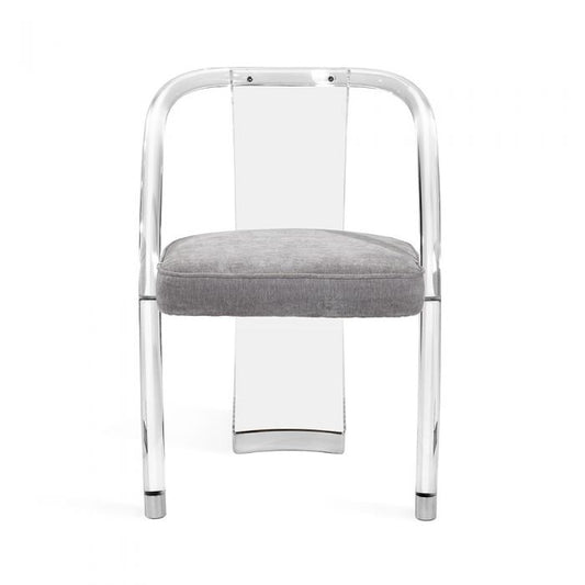 Willa Dining Chair - Ocean Grey/ Silver By Interlude Home | Dining Chairs | Modishstore