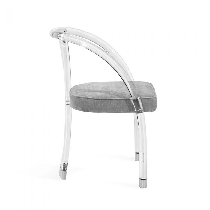 Willa Dining Chair - Ocean Grey/ Silver By Interlude Home | Dining Chairs | Modishstore - 5