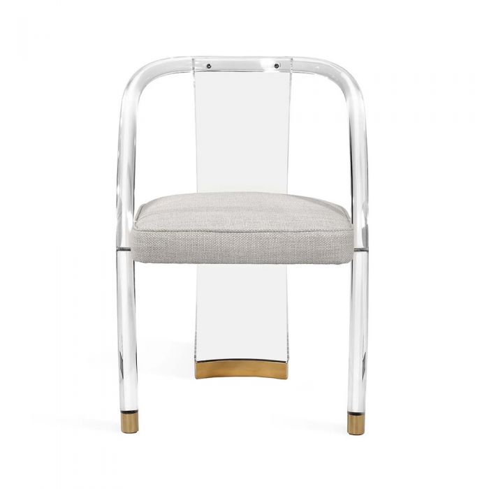 Willa Dining Chair - Dove/ Brass By Interlude Home | Dining Chairs | Modishstore