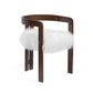 Burke Dining Chair - Walnut/ White By Interlude Home | Dining Chairs | Modishstore - 2