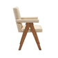Julian Arm Chair - Cream By Interlude Home | Armchairs | Modishstore - 3