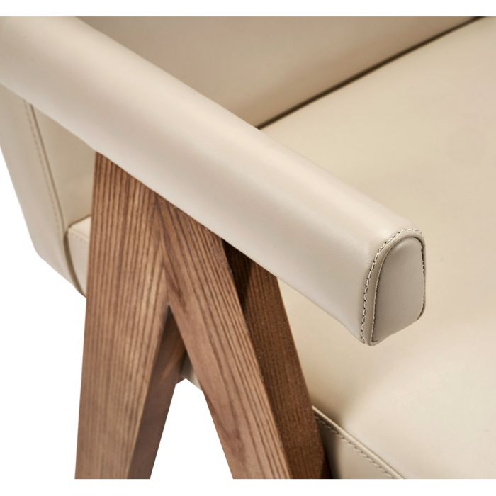 Julian Arm Chair - Cream By Interlude Home | Armchairs | Modishstore - 5