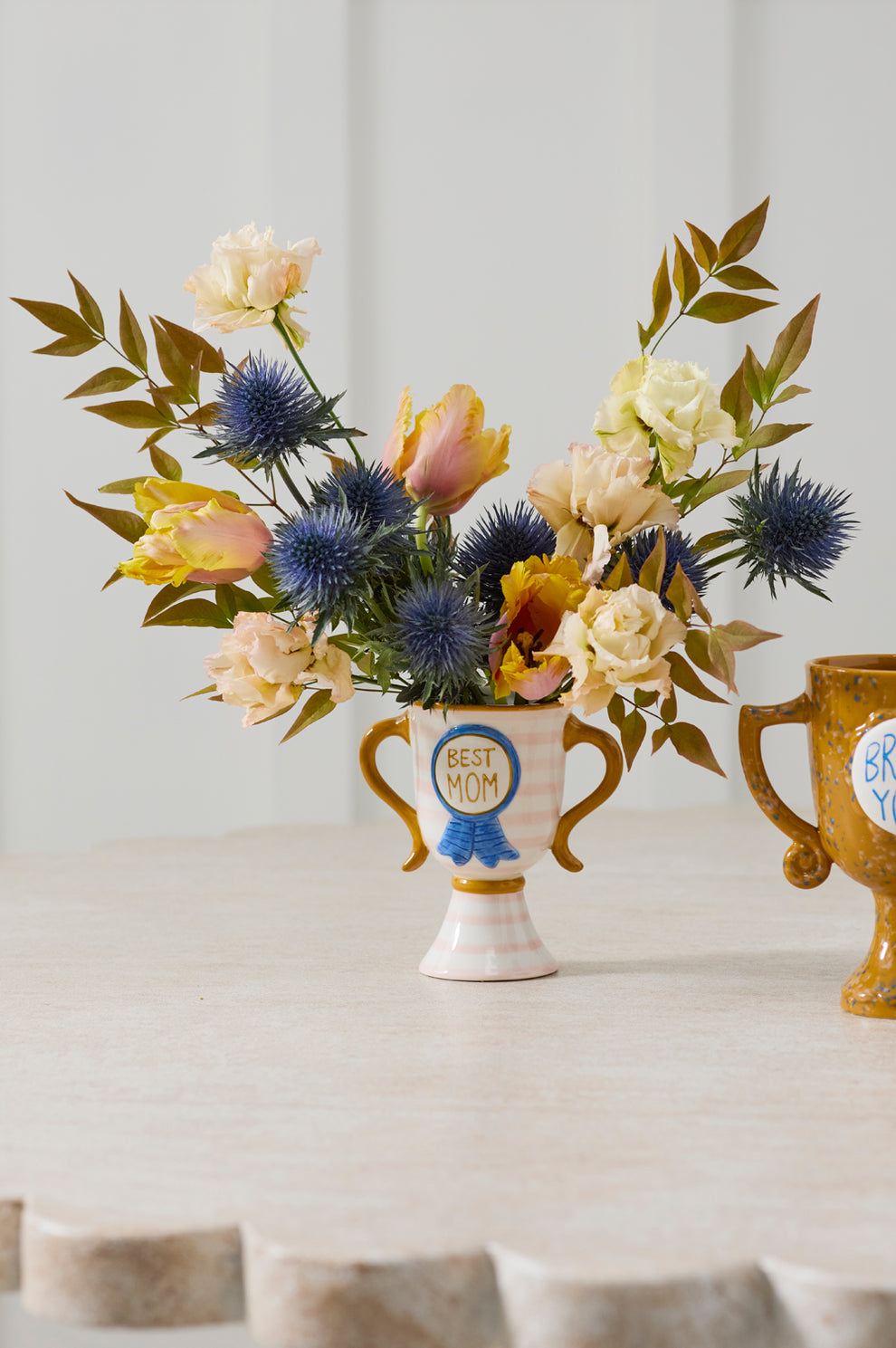 Best Mom Trophy Vase Set of 4 By Accent Decor | Vases | Modishstore - 5
